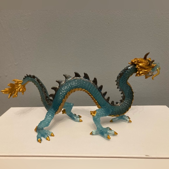 Like New SAFARI LTD Krystal Blue Dragon Plastic Figurine - Picture 2 of 5